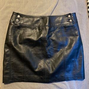 Free People Leather skirt